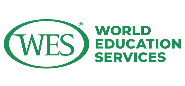 الشعار الرسمي لهيئة الخدمات التعليمية العالمية (WES) في كندا